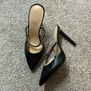 Nine West Size 6.5 Heels with Rainbow gems.